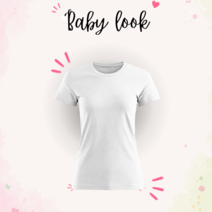 Baby look branca personalizada