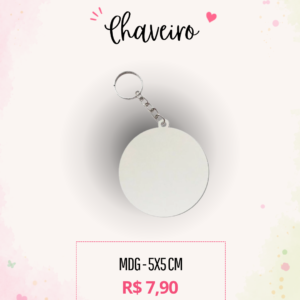 Chaveiro Personalizado - MDF
