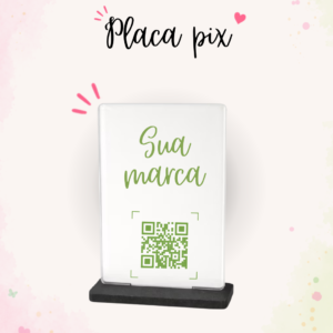 Placa Personalizada de PIX e Instagram