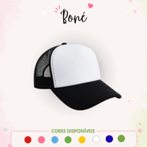 Boné trucker com tela